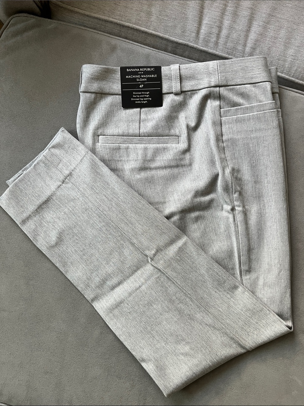 Banana Republic Sloan Slim Dress Pants - Light Gray
